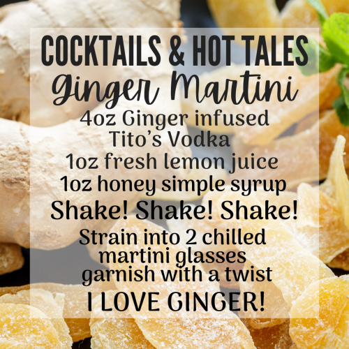 Ginger Infused Vodka Martini